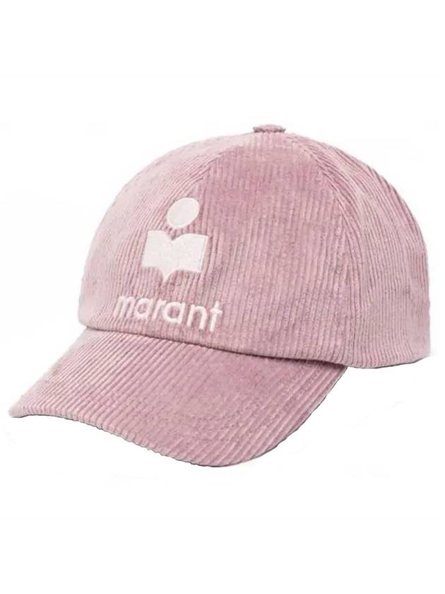 Tyron Embroidered Logo Corduroy Ball Cap Lilac - ISABEL MARANT - BALAAN 1