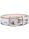 Painted Leather Belt White Brown - MAISON MARGIELA - BALAAN 1