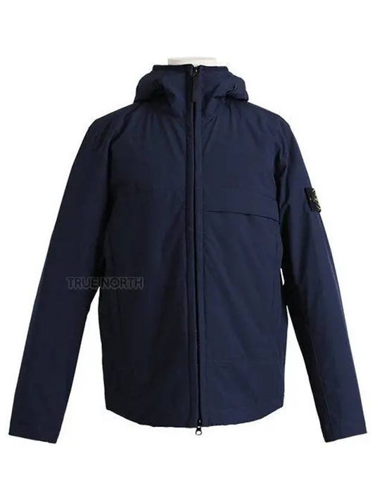 Men's Soft Shell Pure Insulation Technology Primaloft Hooded Jacket Navy - STONE ISLAND - BALAAN 2