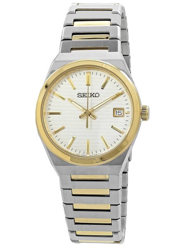 Seiko Classic Quartz White Dial Two-Tone Men's Watch SUR558P1 - SEIKO - BALAAN 1