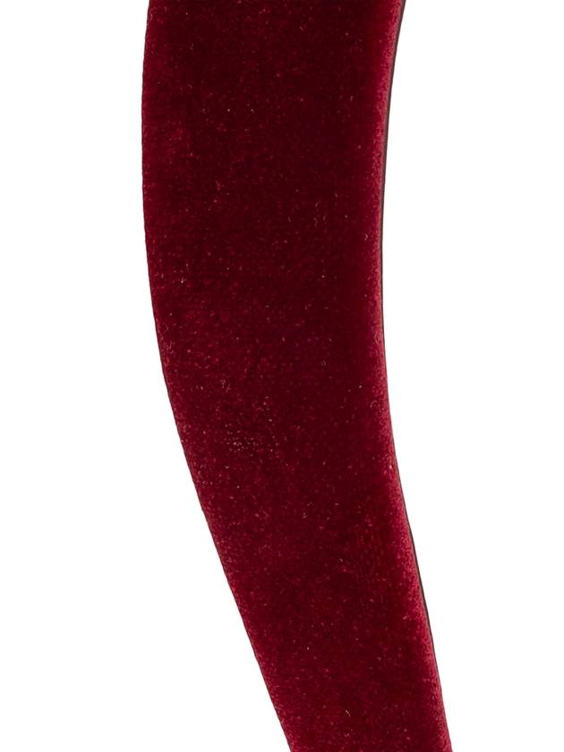 FERRAGAMO Velvet Headband, Women's, Burgundy - SALVATORE FERRAGAMO - BALAAN 4