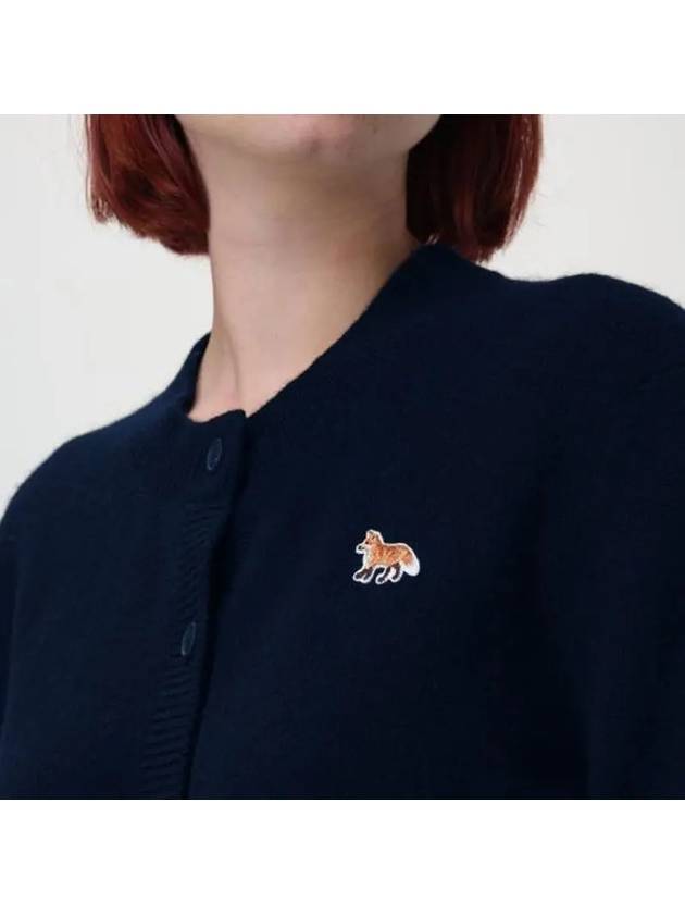 Baby Fox Patch Wool Cardigan Navy - MAISON KITSUNE - BALAAN 4