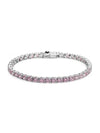 Matrix Round Zirconia Tennis Bracelet Silver Pink - SWAROVSKI - BALAAN 3