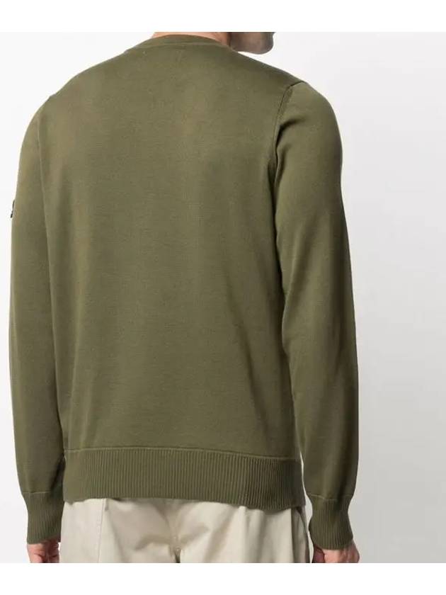 Wappen Patch Cotton Knit Top Khaki - STONE ISLAND - BALAAN 6