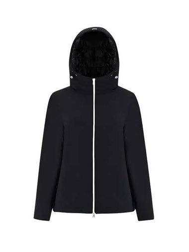 Resort Ponent Nylon Hooded Jacket Black - HERNO - BALAAN 1