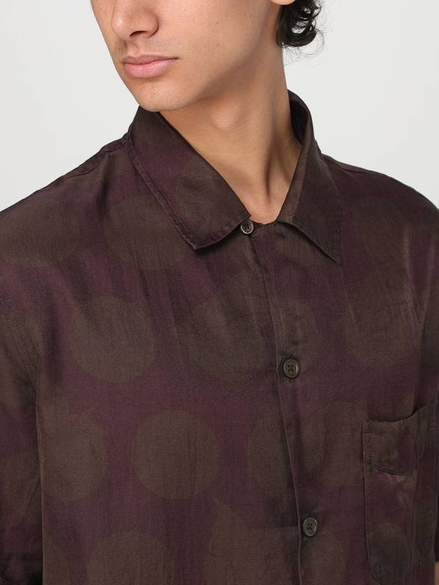 Heusen Dotted Print Cotton Silk Long Sleeve Shirt Brown - OUR LEGACY - BALAAN 6