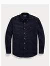 Embroidered Pony Logo Long Sleeve Shirt Navy - POLO RALPH LAUREN - BALAAN 2