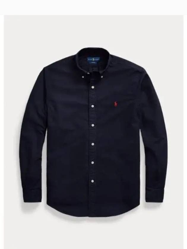 Embroidered Pony Logo Long Sleeve Shirt Navy - POLO RALPH LAUREN - BALAAN 2