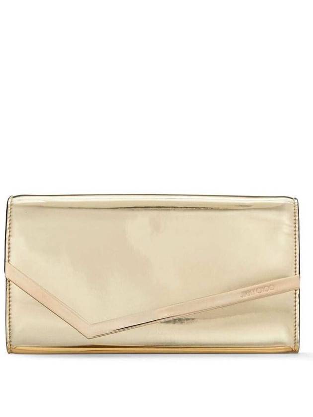 'Emmie' Gold-Colored Handbag With Magnetic Fastening In Mirror Fabric Woman - JIMMY CHOO - BALAAN 1