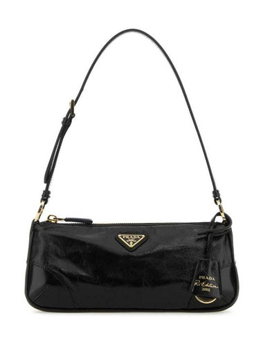 Re-Edition 2002 Small Leather Shoulder Bag Black - PRADA - BALAAN 1