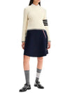 4 Bar Stripe Cable Knit Top White - THOM BROWNE - BALAAN 3