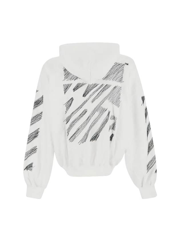 Men's Diag Scribble Print Hoodie White - OFF WHITE - BALAAN 1