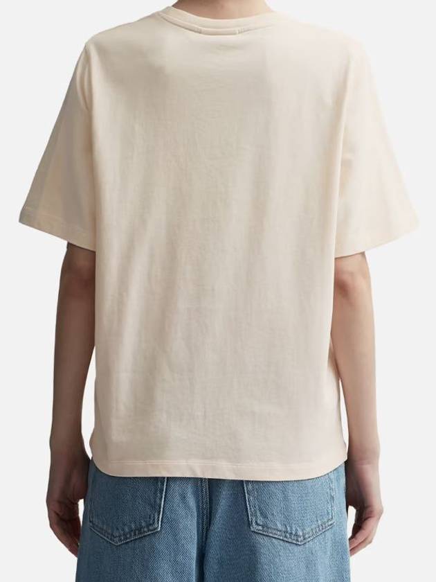 Handwriting Comfort Fit Short Sleeve T-Shirt Beige - MAISON KITSUNE - BALAAN 5