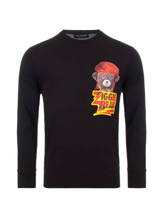 Ziggy Bear Under Jacket Fit Long Sleeve T-Shirt Black - NEIL BARRETT - BALAAN 1