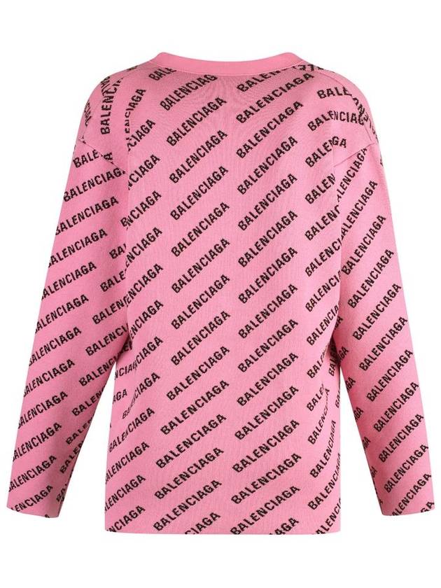 All-Over Logo Cardigan Pink - BALENCIAGA - BALAAN 3