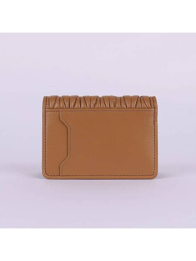 Matelasse Nappa Leather Card Wallet Brown - MIU MIU - BALAAN 3