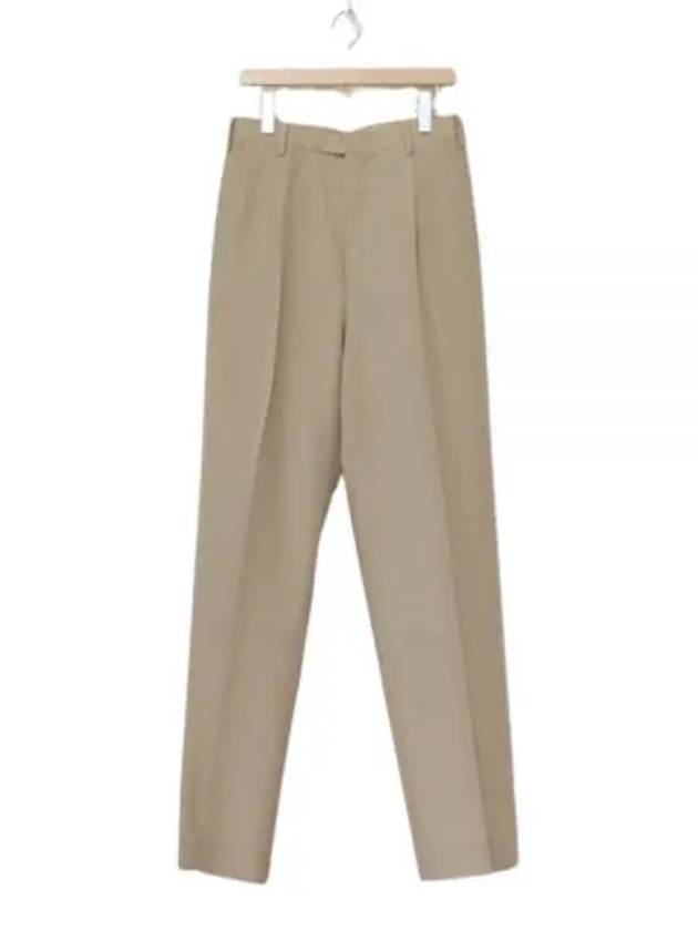 TROPICAL WOOL KID MOHAIR SLACKS GRAY BEIGE A24SP03WM Tropical wool kid mohair slacks - AURALEE - BALAAN 1