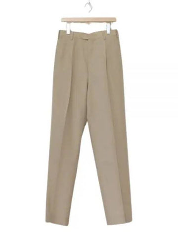 TROPICAL WOOL KID MOHAIR SLACKS GRAY BEIGE A24SP03WM Tropical wool kid mohair slacks - AURALEE - BALAAN 1