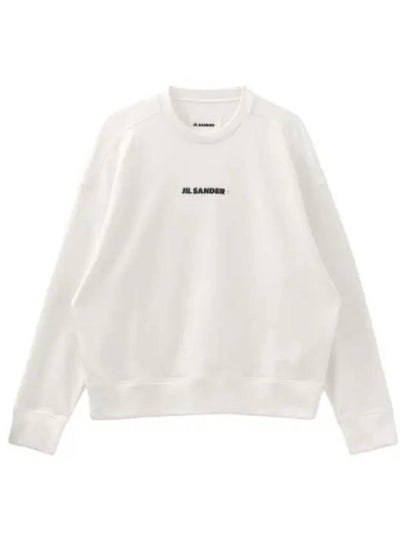 Logo Print Oversized Fit Sweatshirt White - JIL SANDER - BALAAN 2