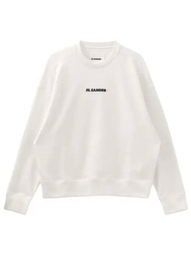 Logo Print Sweatshirt White T Shirt - JIL SANDER - BALAAN 1