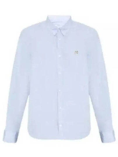 Small Fox Head Patch Classic Long Slevee Shirt Light Blue - MAISON KITSUNE - BALAAN 2