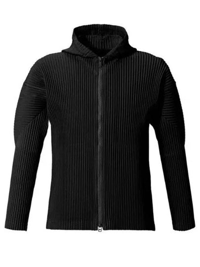 Men's MC Jun Pleated Zip Up Hoodie Black - ISSEY MIYAKE - BALAAN 2