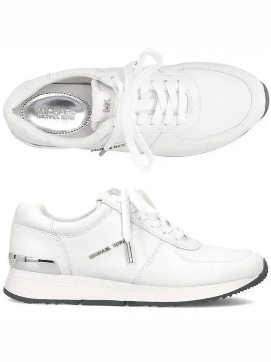 Allie Logo Leather Low Top Sneakers White - MICHAEL KORS - BALAAN 2