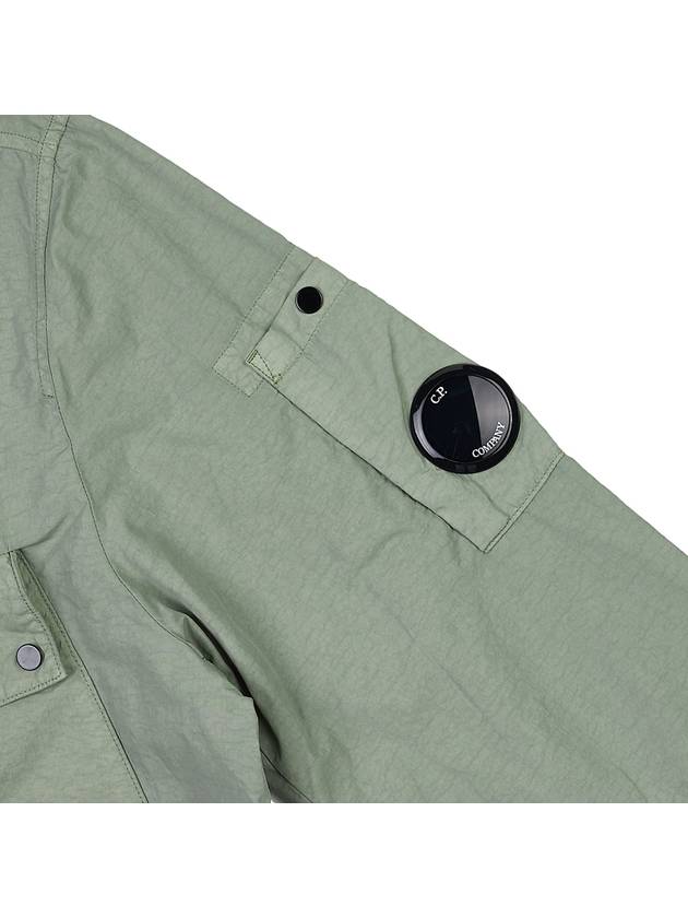 Lens Wappen Double Pocket Over Long Sleeve Shirt Green - CP COMPANY - BALAAN 6