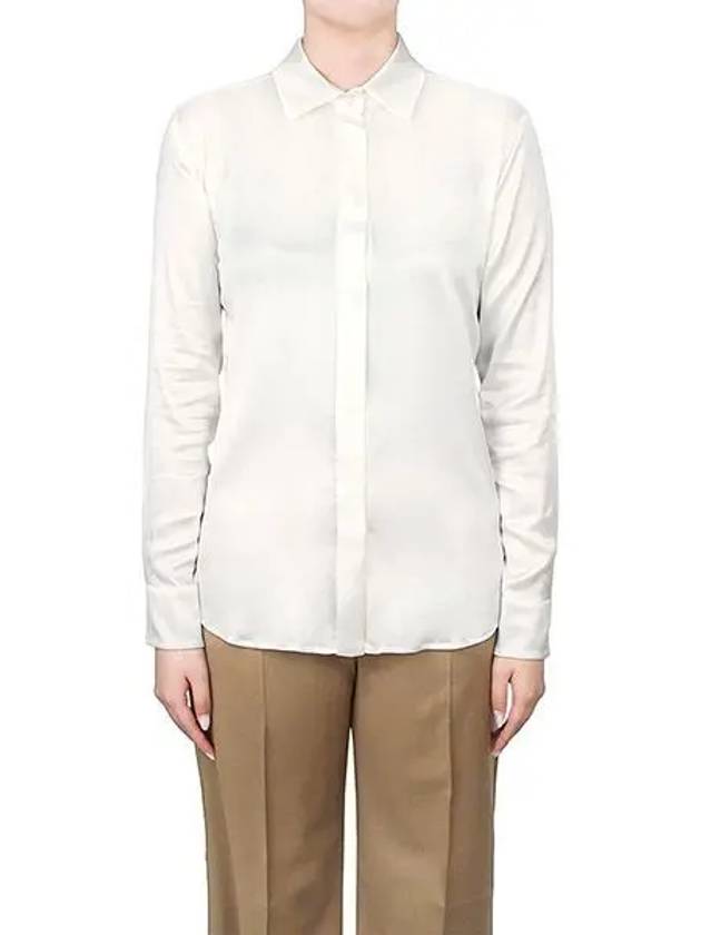 White Lisa silk satin shirt 001 1209430 - MAX MARA - BALAAN 1