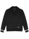 Drew Color Scheme Yokoeri Half Zip Up Sweatshirt DF41LT01BLACK - DRUH GOLF - BALAAN 1