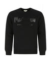 Men's Graffiti Logo Sweatshirt Black - ALEXANDER MCQUEEN - BALAAN 2