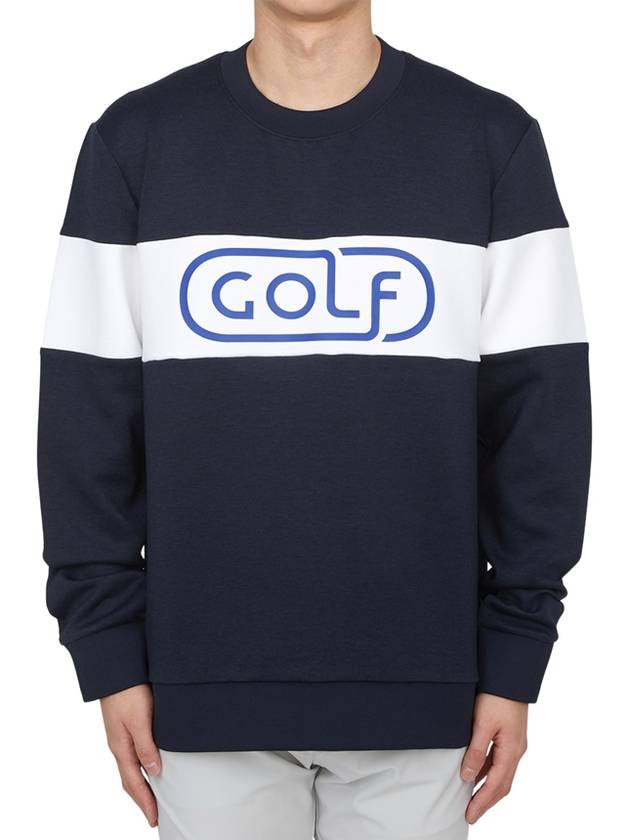 Men's Kameron Crew Neck Sweater Navy - J.LINDEBERG - BALAAN 2