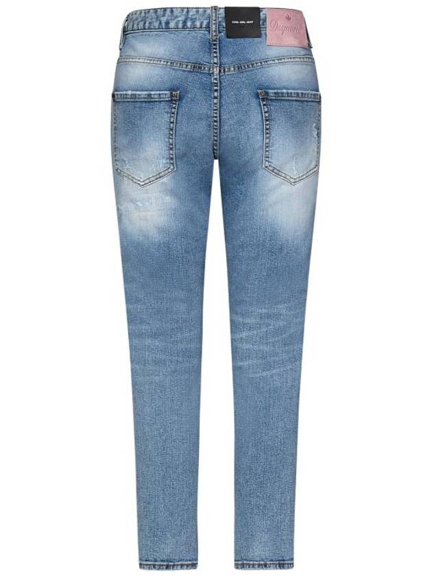 Distressed Cool Girl Skinny Jeans Light Blue - DSQUARED2 - BALAAN 3