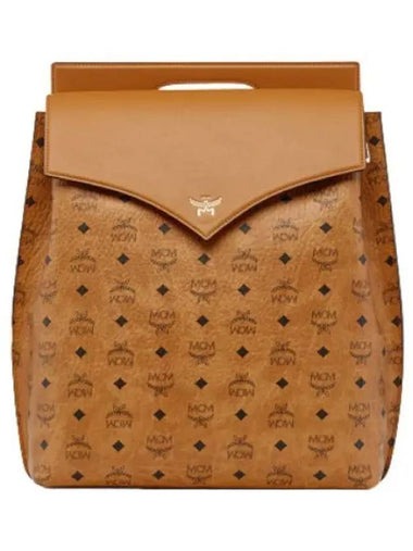 Visetos leather mix diamond backpack - MCM - BALAAN 1