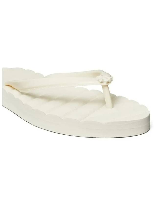 Kira Logo Flip Flops Ivory - TORY BURCH - BALAAN 5