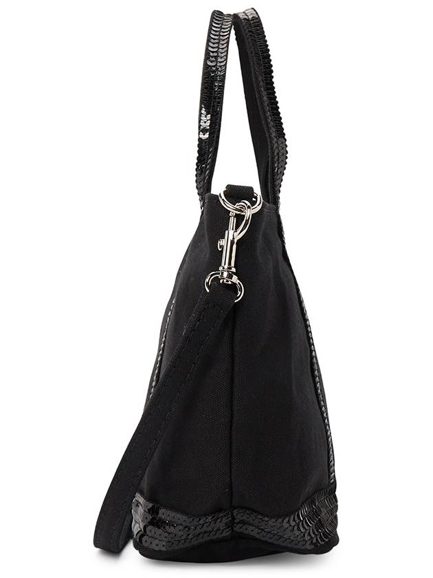 Cabas XS AJ 2way Canvas Tote Bag Black - VANESSA BRUNO - BALAAN 4