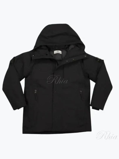 Kids Logo Patch Hooded Padding Black - STONE ISLAND - BALAAN 2