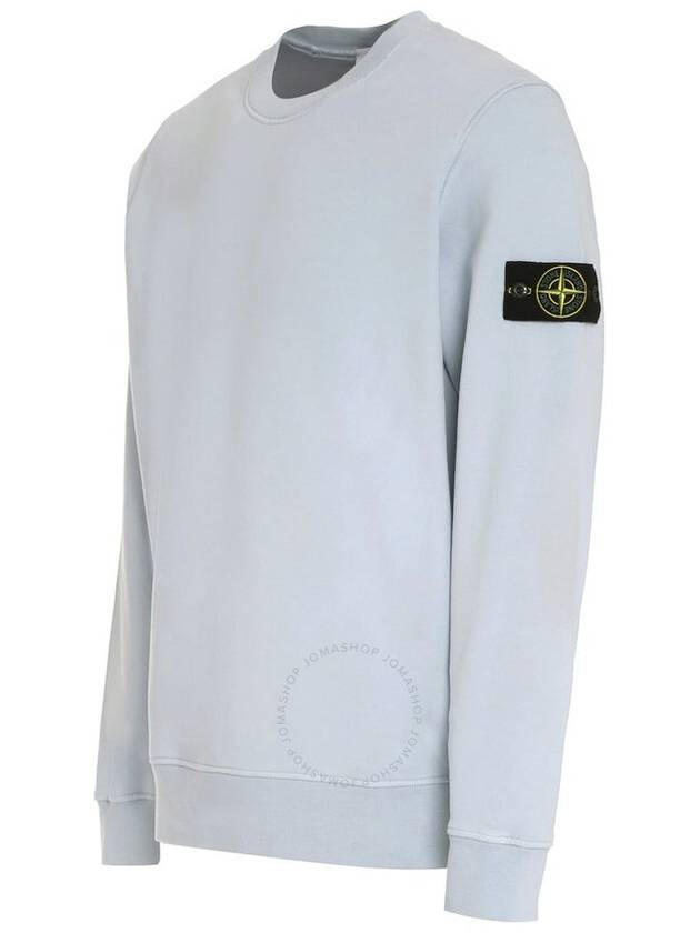 Wappen Patch Garment Dyed Sweatshirt Light Blue - STONE ISLAND - BALAAN 4