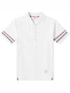 Men's RWB Stripe Cotton Polo Shirt White - THOM BROWNE - BALAAN 2