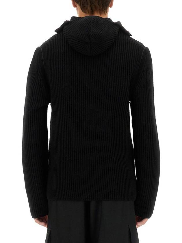 Safety Balaclava Jersey Zipper Cardigan Black - HELMUT LANG - BALAAN 4