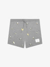 Bird Bee Embroidered Loopback Cotton Sweat Shorts Grey - THOM BROWNE - BALAAN 3