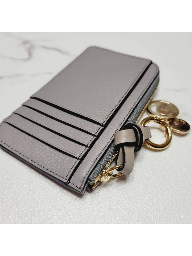 Alphabet Zipper Card Wallet Grey - CHLOE - BALAAN 6