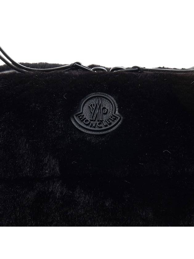 Logo-Embellished Faux Fur Cross Bag Black - MONCLER - BALAAN 7