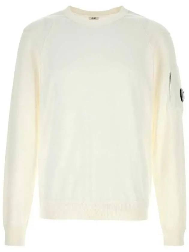 Logo Crew Neck Cotton Sweatshirt White - CP COMPANY - BALAAN 2