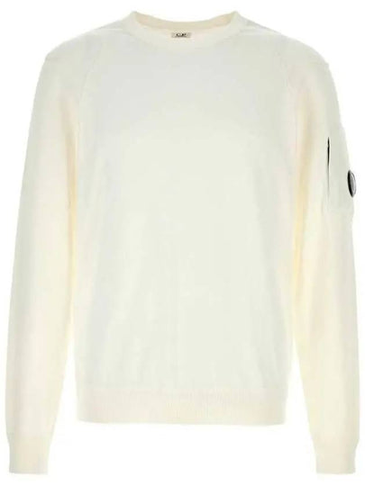 Logo Crew Neck Cotton Sweatshirt White - CP COMPANY - BALAAN 2