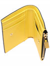 Color Block Leather Half Wallet Yellow - MARNI - BALAAN 7