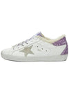 Superstar Glitter Tap Shearing Low Top Sneakers Purple White - GOLDEN GOOSE - BALAAN 3