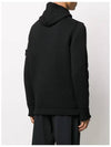 Wappen Hooded Knit Cardigan Black - STONE ISLAND - BALAAN 4