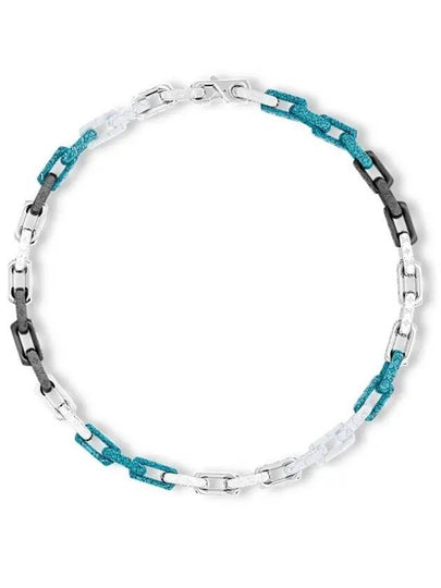 Men's Monogram Chain Necklace Blue Silver - LOUIS VUITTON - BALAAN 2