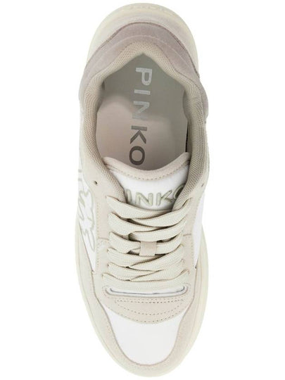 casual and elegant beige leather sneakers mandy 10 - PINKO - BALAAN 2